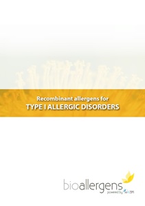 Recombinant proteins for in vitro diagnosis of allergies